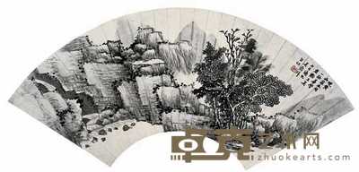 吴穀祥 山水 立轴 19×53cm